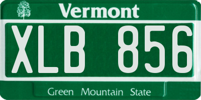VT license plate XLB856