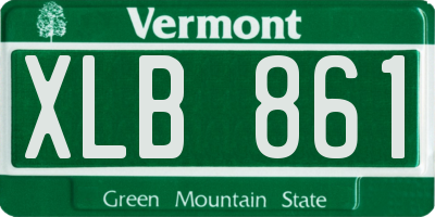VT license plate XLB861