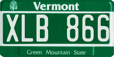 VT license plate XLB866