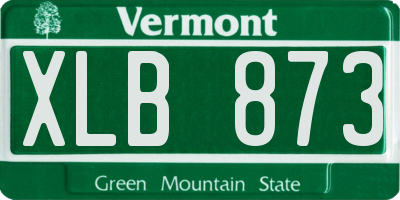 VT license plate XLB873