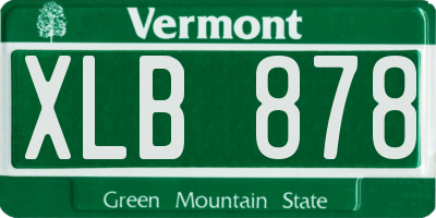 VT license plate XLB878