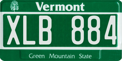VT license plate XLB884