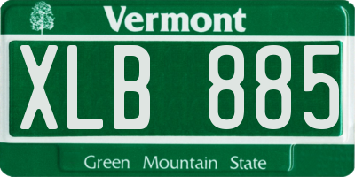 VT license plate XLB885