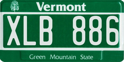 VT license plate XLB886