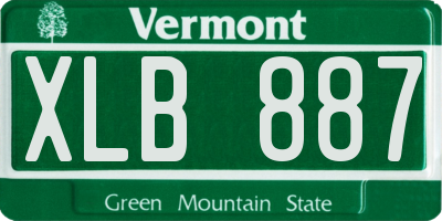 VT license plate XLB887