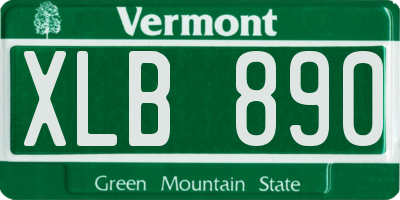 VT license plate XLB890