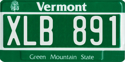 VT license plate XLB891