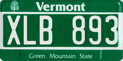 VT license plate XLB893