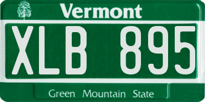 VT license plate XLB895