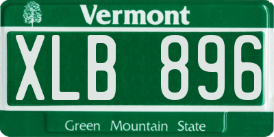 VT license plate XLB896