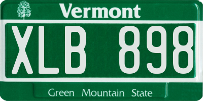 VT license plate XLB898