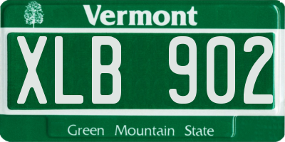 VT license plate XLB902