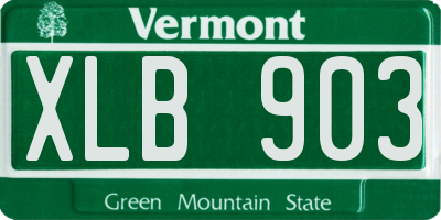 VT license plate XLB903