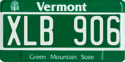 VT license plate XLB906