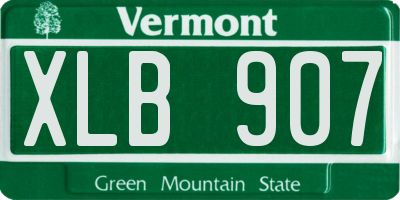 VT license plate XLB907