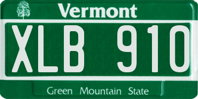 VT license plate XLB910