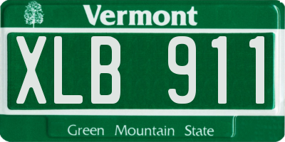 VT license plate XLB911