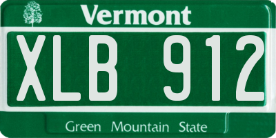 VT license plate XLB912