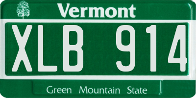 VT license plate XLB914