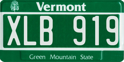 VT license plate XLB919