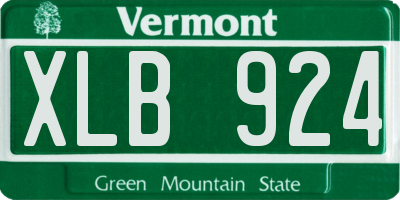 VT license plate XLB924