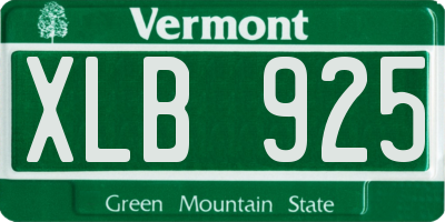 VT license plate XLB925