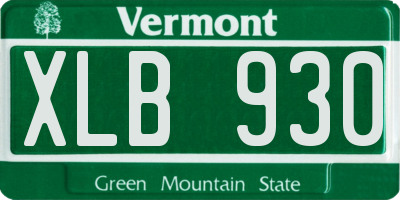 VT license plate XLB930