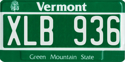 VT license plate XLB936