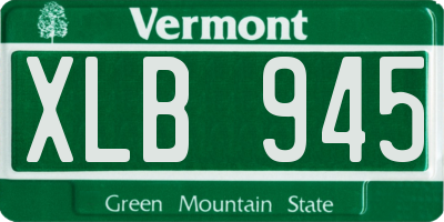 VT license plate XLB945