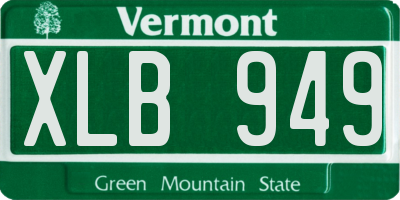 VT license plate XLB949