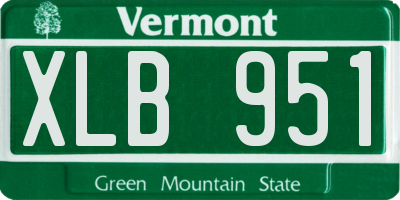 VT license plate XLB951
