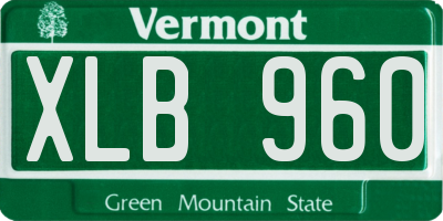 VT license plate XLB960