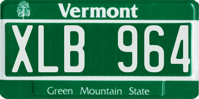 VT license plate XLB964