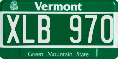 VT license plate XLB970