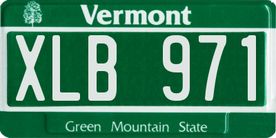 VT license plate XLB971