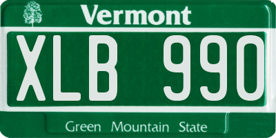 VT license plate XLB990