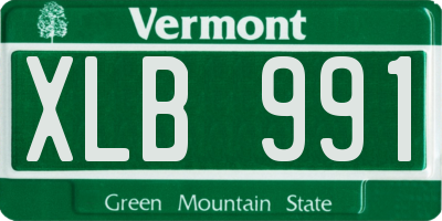 VT license plate XLB991