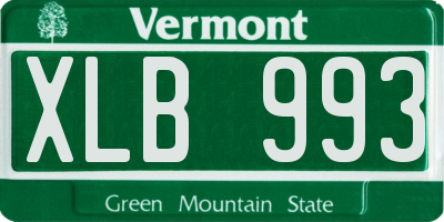 VT license plate XLB993