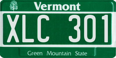 VT license plate XLC301