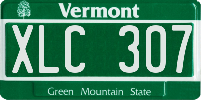 VT license plate XLC307