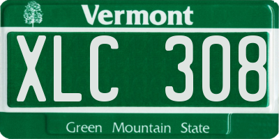 VT license plate XLC308