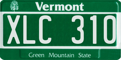 VT license plate XLC310