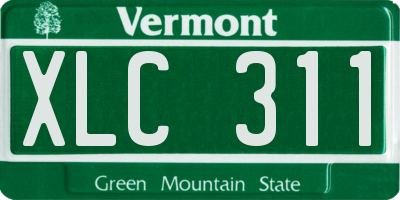 VT license plate XLC311