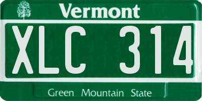 VT license plate XLC314