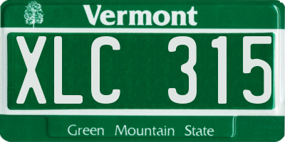 VT license plate XLC315