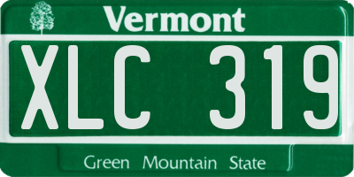 VT license plate XLC319