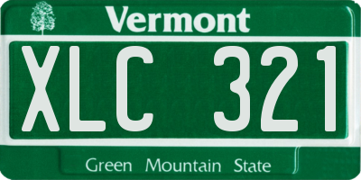 VT license plate XLC321