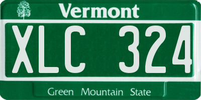 VT license plate XLC324