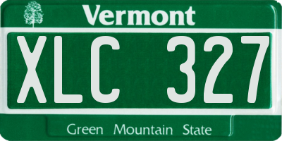 VT license plate XLC327