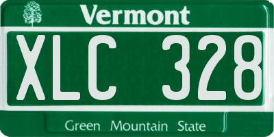 VT license plate XLC328